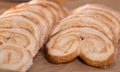 Fried Palmier laid out on counter