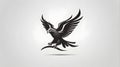 Apex Wings: Minimalist Eagle Logo, eagle in flight, Generative AI