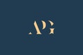 APG abstract letter logo design Royalty Free Stock Photo
