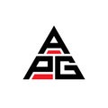 APG triangle letter logo design with triangle shape. APG triangle logo design monogram. APG triangle vector logo template with red Royalty Free Stock Photo