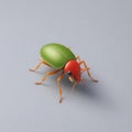 Aphid 3D vector Emoji icon illustration, funny little animals, Cute Aphid on a white background Royalty Free Stock Photo