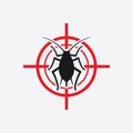 Aphid icon red target Royalty Free Stock Photo