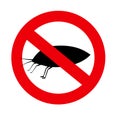 Aphid Insects Restricted Sign Vector Royalty Free Stock Photo