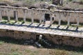 Porticus post scaenam and Pulpitum of Roman Theatre at Aphrodisias Archaeological Site, AydÃÂ±n Province, Turkey Royalty Free Stock Photo