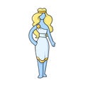 Aphrodite, ancient Greek goddess of Love and Beauty. Mythology. Flat vector illustration. Isolated on white background. Royalty Free Stock Photo