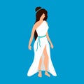 Aphrodite. Vector cartoon illustration. Isolated. Flat style. Young girl icon.