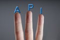 API acronym - Application Interface Programming. Business, Internet and technology concept. Royalty Free Stock Photo