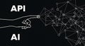 API AI Integration Hand Touching Network Connection Digital Transformation Royalty Free Stock Photo