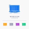 Api, app, coding, developer, laptop 5 Color Glyph Web Icon Template isolated on white. Vector illustration Royalty Free Stock Photo