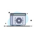 Api, app, coding, developer, software Flat Color Icon Vector Royalty Free Stock Photo
