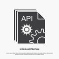 Api, app, coding, developer, software Icon. glyph vector gray symbol for UI and UX, website or mobile application Royalty Free Stock Photo