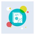 Api, app, coding, developer, software White Glyph Icon colorful Circle Background Royalty Free Stock Photo
