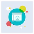 Api, app, coding, developer, software White Glyph Icon colorful Circle Background Royalty Free Stock Photo