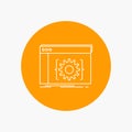 Api, app, coding, developer, software White Line Icon in Circle background. vector icon illustration Royalty Free Stock Photo