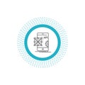 Api, Application, coding, Development, Mobile Line Icon. Vector isolated illustration Royalty Free Stock Photo