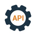 Api, application, interface icon. Simple editable vector graphics Royalty Free Stock Photo
