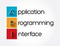 API - Application Programming Interface acronym, technology concept background Royalty Free Stock Photo