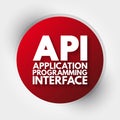 API - Application Programming Interface acronym, technology concept background Royalty Free Stock Photo