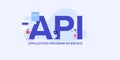 API application programming interface . Providing convenient coding and development technologies and interaction web. Royalty Free Stock Photo