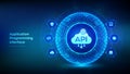 API. Application Programming Interface in the shape of sphere with hexagon grid pattern. Software development tool, cloud Royalty Free Stock Photo