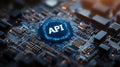 API, Application Programming Interface. Software Development, Modern Technology, Business Concept. Royalty Free Stock Photo