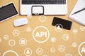 API. Application Programming Interface. Software Development. Technology Royalty Free Stock Photo