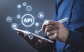 API. Application Programming Interface. Software Development. Technology Royalty Free Stock Photo