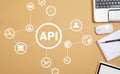 API. Application Programming Interface. Software Development. Technology Royalty Free Stock Photo