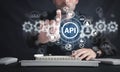 API. Application Programming Interface. Software Development. Technology Royalty Free Stock Photo