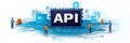 API. Application Programming Interface. Software Development Tool With Abstract Background Royalty Free Stock Photo