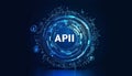 API Application Programming Interface. Software development tool. Business, internet concept Royalty Free Stock Photo