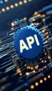 API. Application Programming Interface. Software Development Tool. Business, Modern Technology Royalty Free Stock Photo