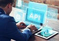 API - Application Programming Interface. Software development tool. Business, modern technology, internet and networking concept Royalty Free Stock Photo