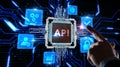 API - Application Programming Interface. Software development tool. Business, modern technology, internet and networking concept Royalty Free Stock Photo