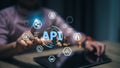 API - Application Programming Interface. Software development tool. Business, modern technology, internet, and networking concept Royalty Free Stock Photo