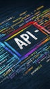 API Application Programming Interface Software Development Tool In Colorful Programming Code Royalty Free Stock Photo