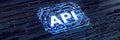 API. Application Programming Interface. Software development tool. Data transmission concept. Royalty Free Stock Photo