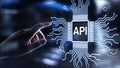 API - Application Programming Interface, software development tool, information technology and business concept. Royalty Free Stock Photo