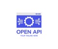 API - Application Programming Interface, Software development tool logo design. Royalty Free Stock Photo