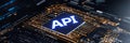 API. Application Programming Interface. Software Development Tool Technology Background Royalty Free Stock Photo