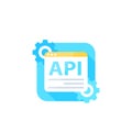API, application programming interface vector icon Royalty Free Stock Photo