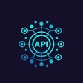 API, application programming interface, vector Royalty Free Stock Photo