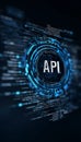 API, Application Programming Interface, Technology Background With Futuristic Code, Concept Design Royalty Free Stock Photo