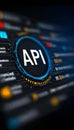 API, Application Programming Interface. Technology background with software development tool. Royalty Free Stock Photo