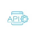 API, application programming interface vector icon Royalty Free Stock Photo