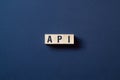 Api - Application Programming Interface,word concept on cubes Royalty Free Stock Photo