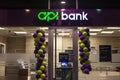 API Bank Banka logo on their newly opened office in Belgrade. Held by Russian capitals, APIBank is the newest Serbian bank