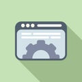Api code icon flat vector. Develop program php Royalty Free Stock Photo