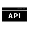 Api Code Icon isolated on white background flat style