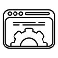 Api code icon outline vector. Develop program php Royalty Free Stock Photo